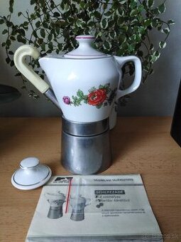 Kávovar "Seherezádé" pre 4 osoby, horná čast je porcelán - 2