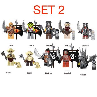 Figúrky pán prsteňov 2 (8ks) typ lego, nové - 2