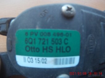 plynovy pedal fabia 1,4 MPI 6Q1 721 503C - 2