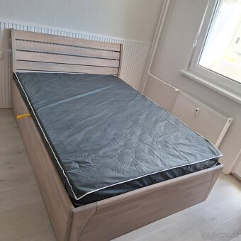 Posteľ 140x200 buk masív + Perdormire matrac +rošt -TOP stav - 2