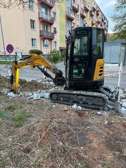 Zemné-vykopové a búracie práce minibágrom - 2