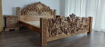 Drevená posteľ 180×200cm vrátane ortopedických roštov. - 2