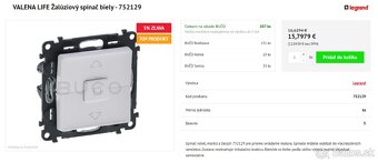 Vypinač žalúziový Legrand Valena Life - 2