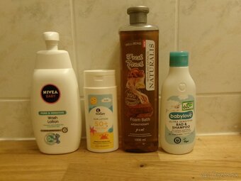 Detská kozmetika, pena do kúpeľa, opaľovací krém. - 2