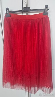 Červená trojvrstvová sukňa - 2