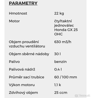 Speciálný vysavač Honda - 2