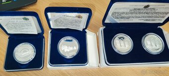 San Maríno Proof strieborné mince líry a eurá - 2
