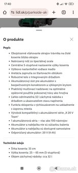 Aku kosačka Parkside - 2