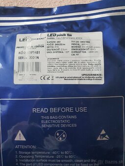 LED PÁS 24V 14W/m, SMD1808, Neutralna biela 4000K 5m - 2