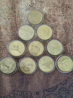 5€ mince, fauna a flóra, UNC, euro vlk,včela ,euro minca - 2