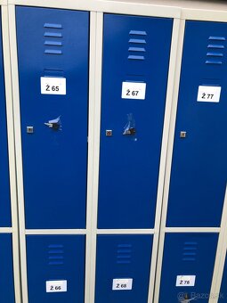 Kovová šatníková skrinka 60x49x180cm 4 boxy - 2