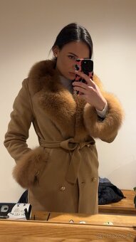 Kašmírový kabát s kožuchom - 2