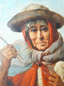 Obraz olejomaľba - Anciana Indígena - Antonio Salguero Salas - 2