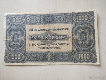 predám starú bankovku 1000 korona 1923 - 2