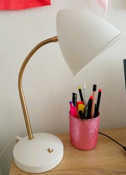 Predám pracovnú lampu IKEA ISNÄLLEN – biela / mosadzná - 2