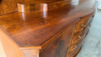 Starý príborník / komoda z masívu – orech, intarzia - 2