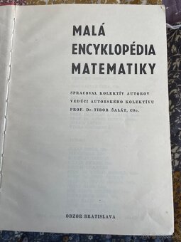 Malá encyklopédia matematiky - Prof.Dr. T.Šalát - 2