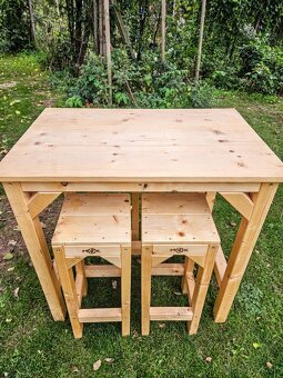 Drevené barové sedenie - ZLACNENÉ - 2