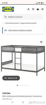 Predám poschodovú posteľ značky IKEA - 2