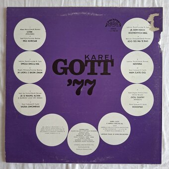 LP - Karel Gott 77 SUPRAPHON - 2