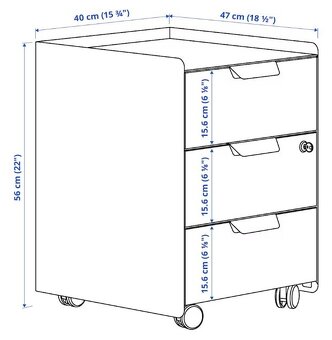 Skrinka so zasuvkami IKEA TROTTEN - 2