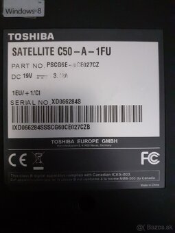 Notebook Toshiba Satellite C50-A-1FU - 2