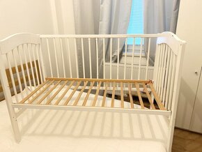 Postielka pre babatko biela baby crib postel - 2