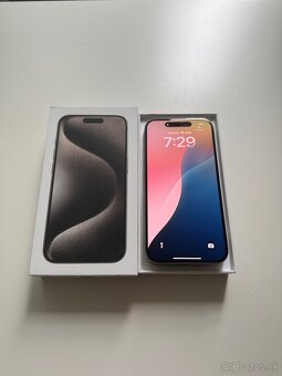iPhone 15 PRO NATURAL TITANIUM 92% BATÉRIA TOP STAV - 2