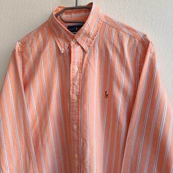 Ralph Lauren elegantná pruhovaná košeľa s dlhým rukávom M - 2