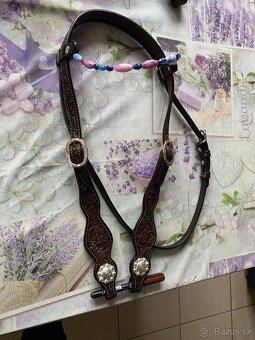 Westernová uzda ružová - 2