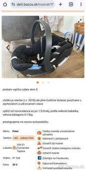 Vajíčko cybex anton 5 - 2