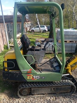Yanmar B 15-3 minibager vaha 1500kg, - 2