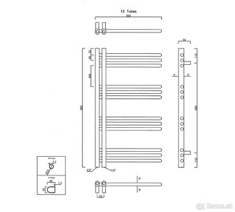 radiátor SAPHO 500 x 900, 301 w - 2