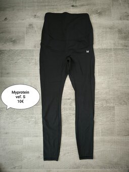 Tehotenské oblečenie XS/S legíny,rifle,tričká. Myprotein,H&M - 2