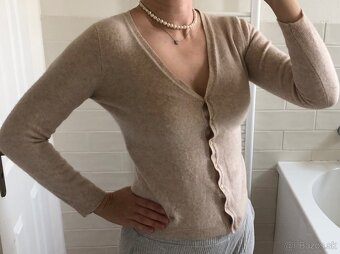 Béžový vlnený sveter United Colors of Benetton, XS/34 - 2