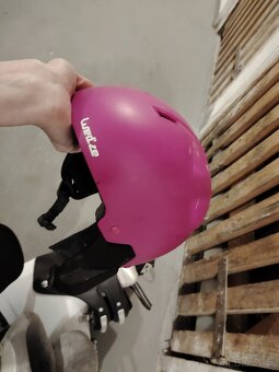 Detské lyže+lyziarky+palice+prilba - 2