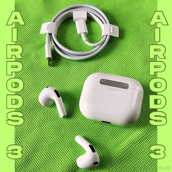 Apple AirPods 3. Generácie v top stave - originál - 2