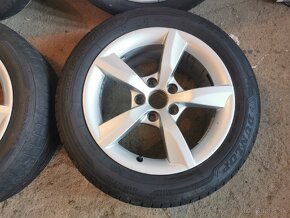 DISKY orig. Audi R16 5x112 + pneu Dunlop letne - 2