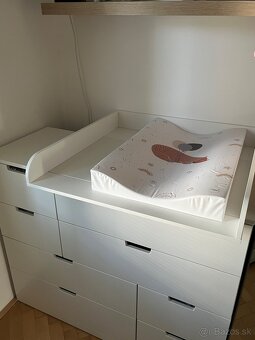 Prebalovací pult na Nordli + prebalovacia podložka Ceba - 2