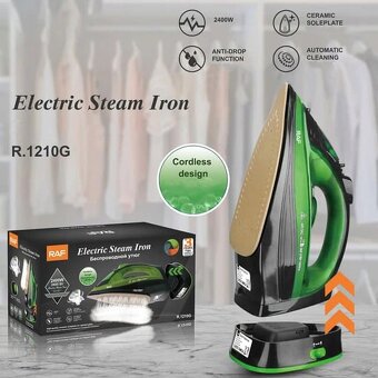 Bezdrôtová naparovacia žehlička 2400W s keramickou plochou - 2