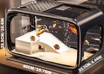 Akvárium moderné plastové čierne - 2