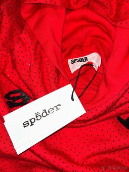 Sp5der spider spyder mikina cervena vvs diamantova diamond - 2