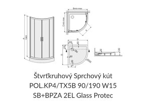 Sprchový kút s vaničkou za 290 eur - 2