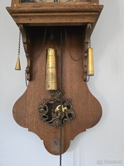 Starožitné nástenné drevene hodiny... - 2