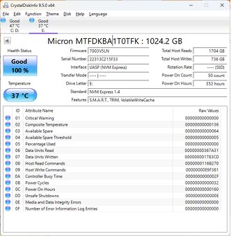 SSD 1T M.2 hard disk do laptopu Micron - 2