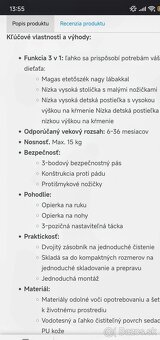 Detská stolička na kŕmenie. - 2