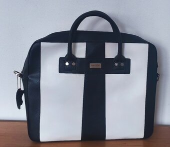 Elegantná taška Dicota na 13,3“-15,6“ notebook, bielo-čierna - 2