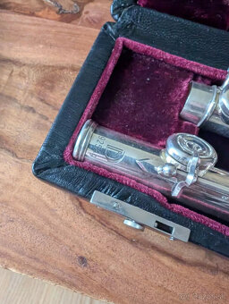 Ručne vyrobená flauta Lillian Burkart zo striebra 925Ag Elit - 2