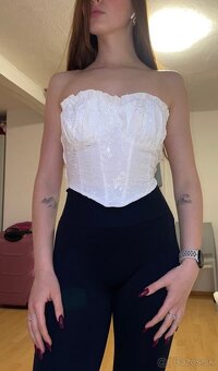 Biely korzetový top - 2