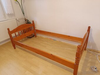 Posteľ -pravé drevo, pre veľkosť matraca 180x90 cm. - 2